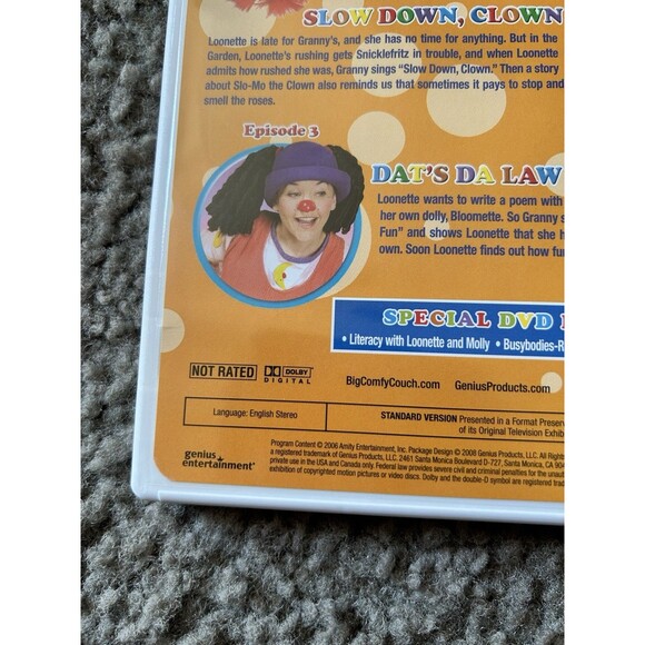 The Big Comfy Couch : Upside Down Clown 2006 RARE Orange Background DVD - Picture 3 of 4